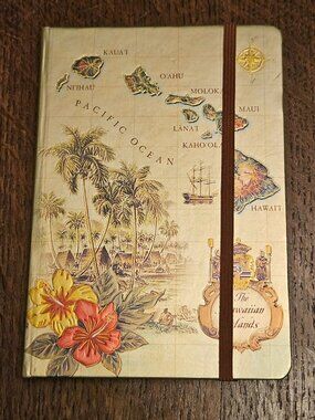 Island Heritage Foil Embossed Hawaiian Islands Journal. 5" x 7" NEW
